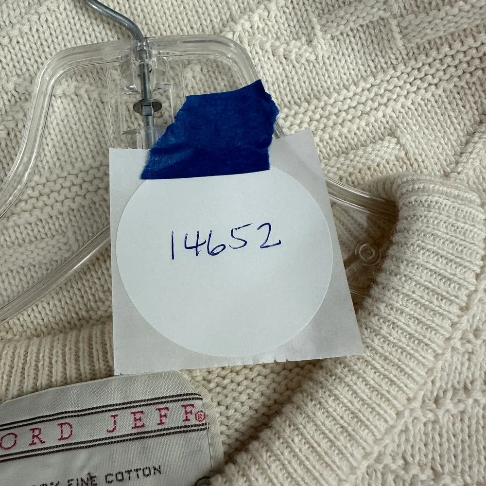 Lord Jeff Mens Cable Knit Preppy Sweater Size L Grana‎ Ivy League Yacht Academic